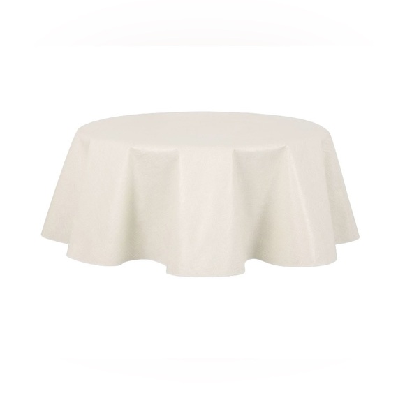 Mainstays Herringbone PEVA Tablecloth, Beige, 70"..round..(NWT) - Picture 7 of 7